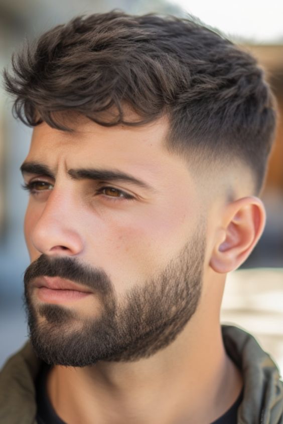 Coupe de cheveux pour hommes COUPE FAIBLE FADE AVEC TEXTURE