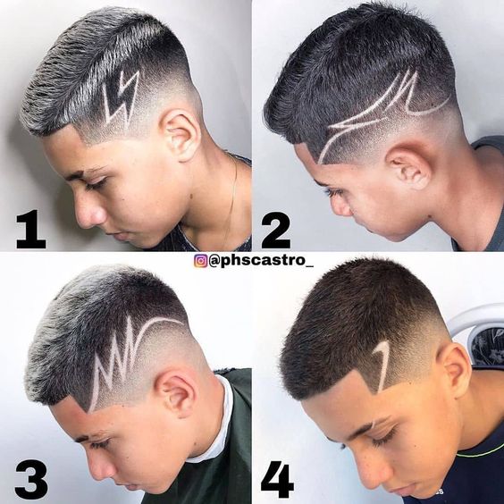 Coupe de cheveux géométrique pour hommes