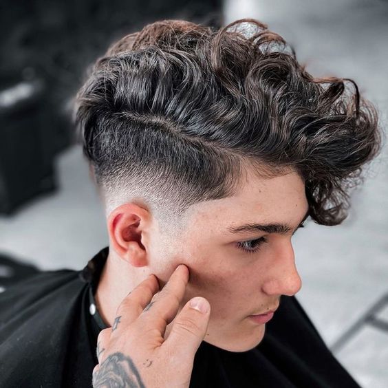 Casual Textured Men's Haircuts with Side Bangs