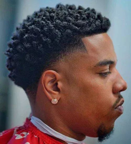 Men's Curly Taper Fade Haircuts