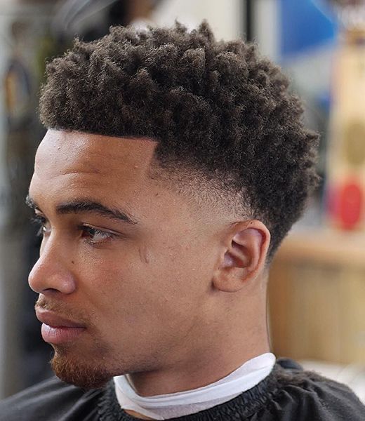 Men's Curly Taper Fade Haircuts