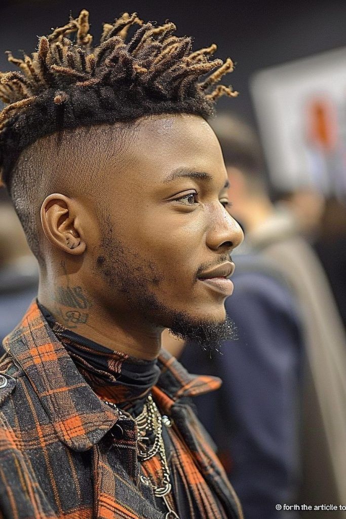 Coupes de cheveux courtes bouclées et afro dreads pour hommes avec fondu