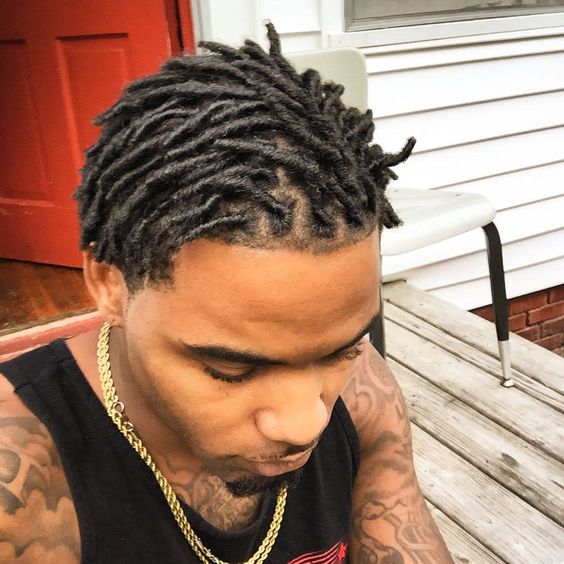 Men's Curly and Afro Haircuts Short Dreads with Fade