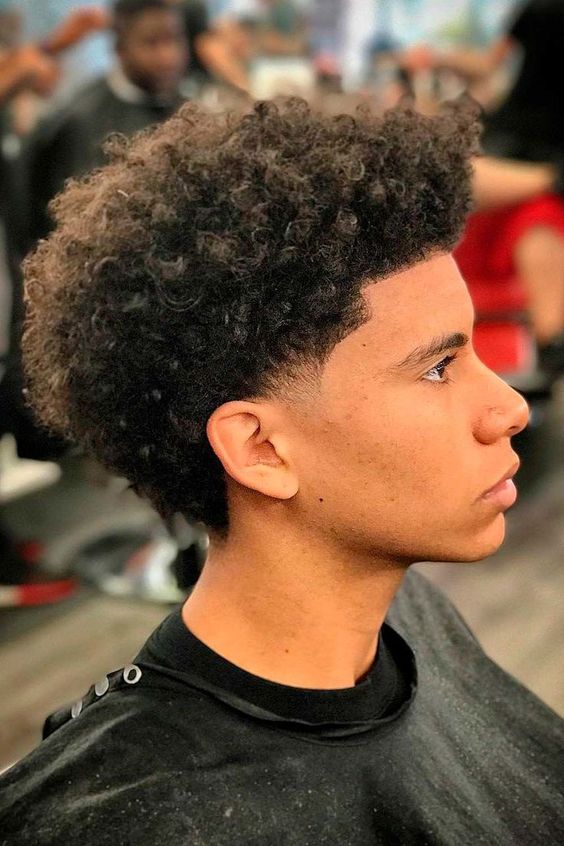 South of France Men's Curly and Afro Haircuts with Natural Curls