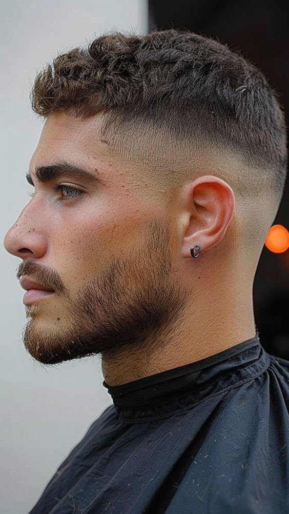 Cortes de pelo modernos para hombres con alto desvanecimiento