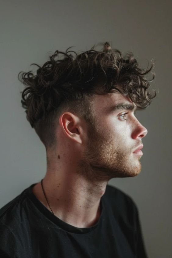 Coupes de cheveux pour hommes à mi-fondu avec frange