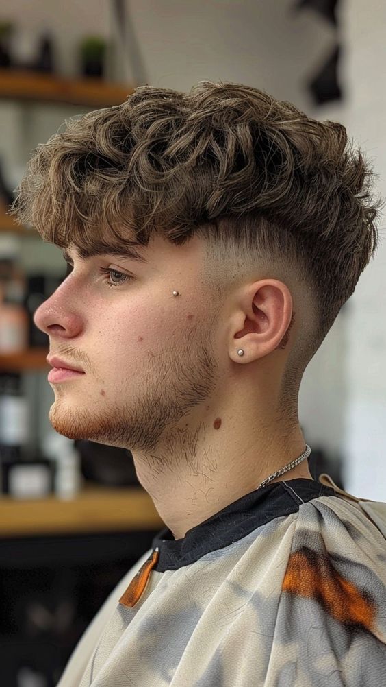 Men's Haircuts: Mid Fade with Bangs