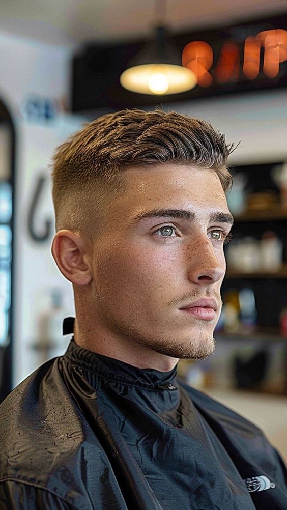 Cortes de pelo degradados para hombres con moño