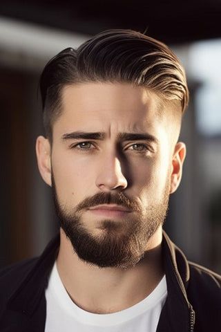 Cortes de pelo rectos para hombres Corte lateral clásico