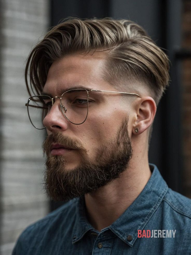 Cortes de pelo rectos para hombres Corte lateral clásico