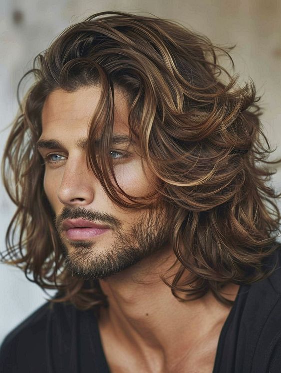 Cortes de Cabelo Masculino Longo em Camadas Desconectadas 