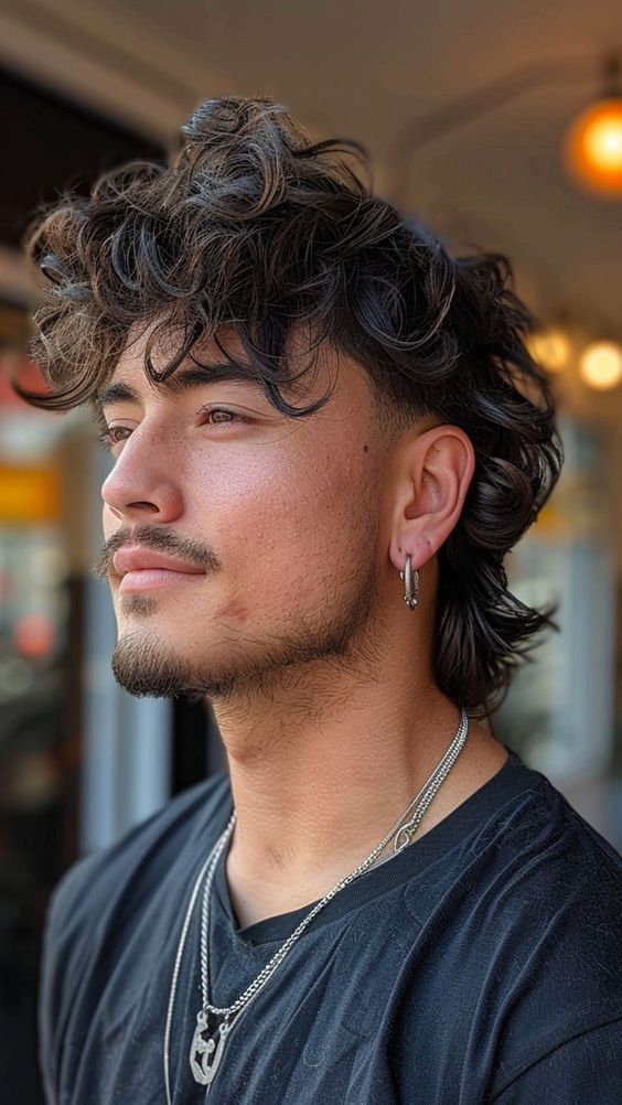 Wavy Mullet Haircuts for Men