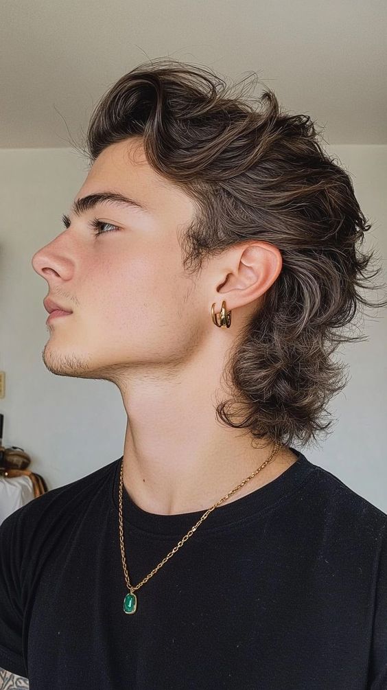 Cortes de Cabelo Masculino Ondulado Mullet