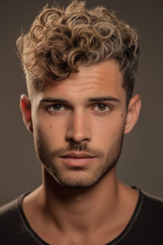 Men's Wavy Haircuts Undercut with Volume on Top