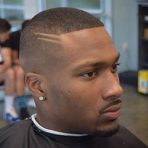 Men's Haircuts Buzz Cut with Razor Edge