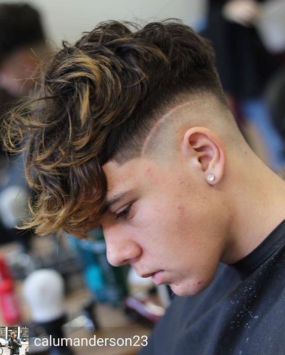 Men's Fade Haircuts with Razor Edges