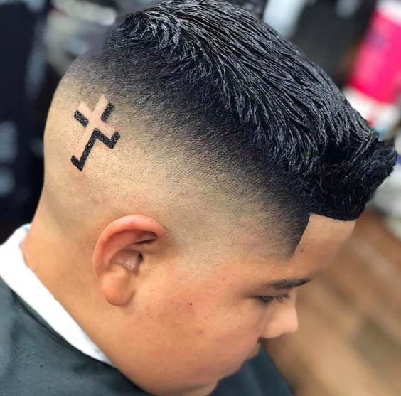 Men's Haircuts High Fade with Parting at the Nape