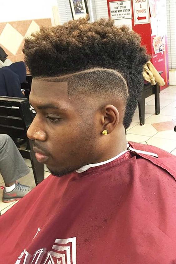 High Top Men's Haircuts with Razor Edges