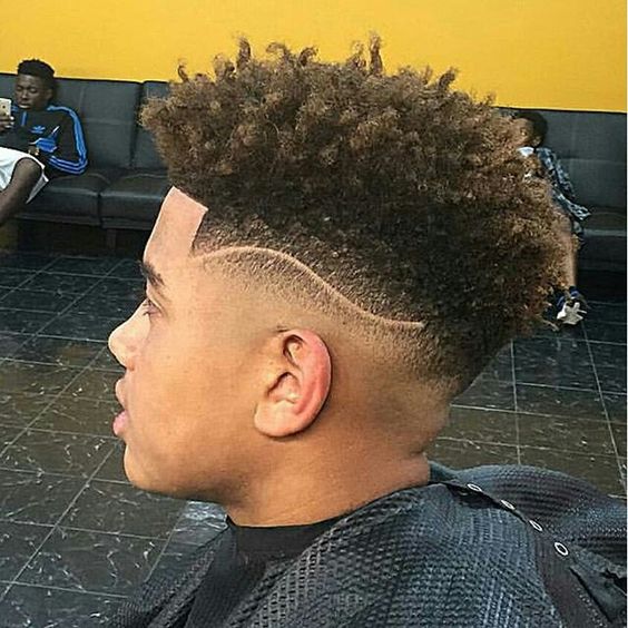 High Top Men's Haircuts with Razor Edges