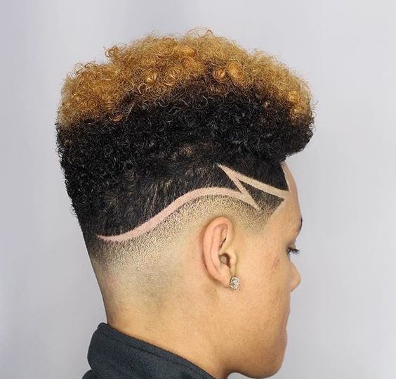 High Top Men's Haircuts with Razor Edges