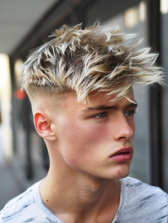 Textured Men's Haircuts with Bangs