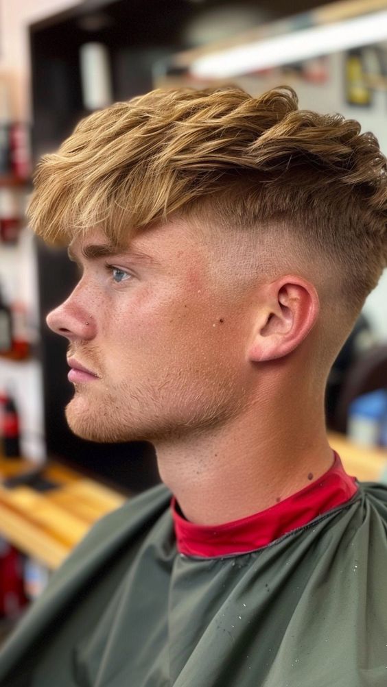 Textured Men's Haircuts with Bangs