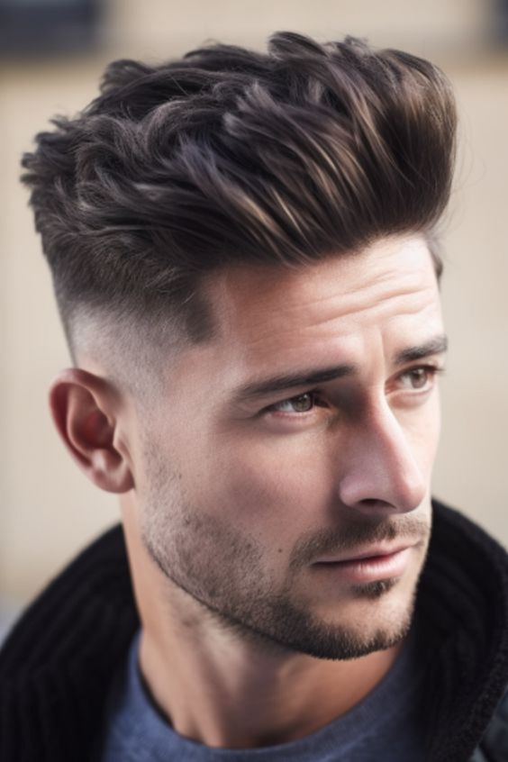 Undercut-Haarschnitte für Herren mit voluminösem Oberteil