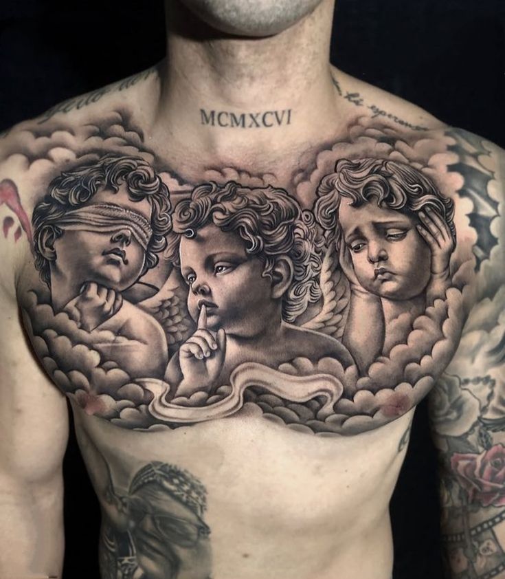 Tatuagem no Peito Masculino