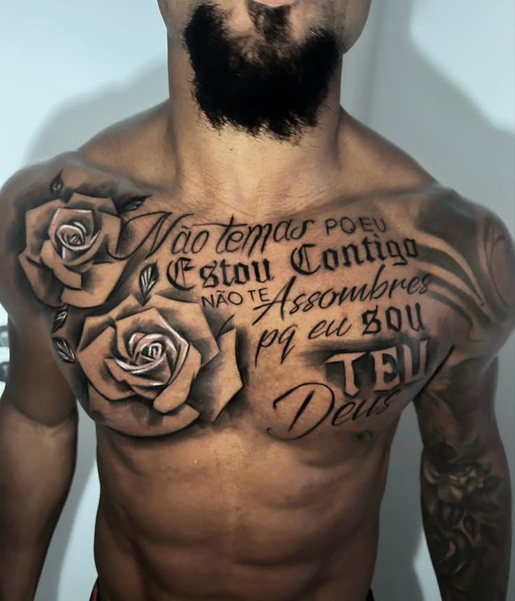 Tatuagem no Peito Masculino