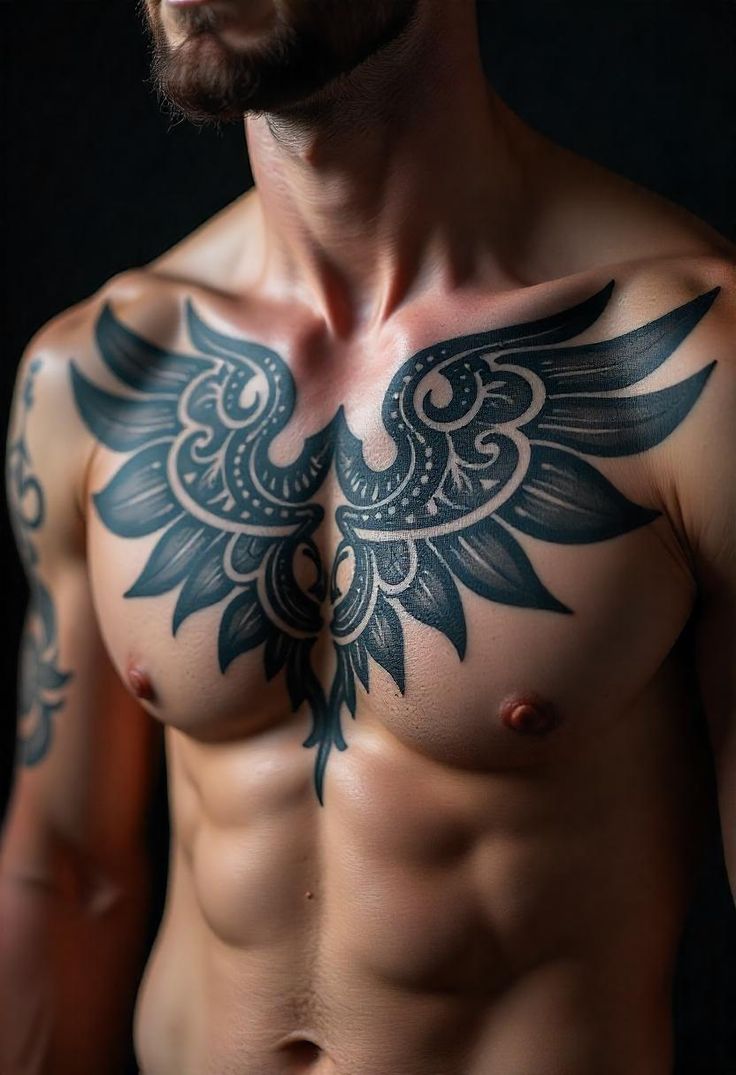 Tatuagem no Peito Masculino