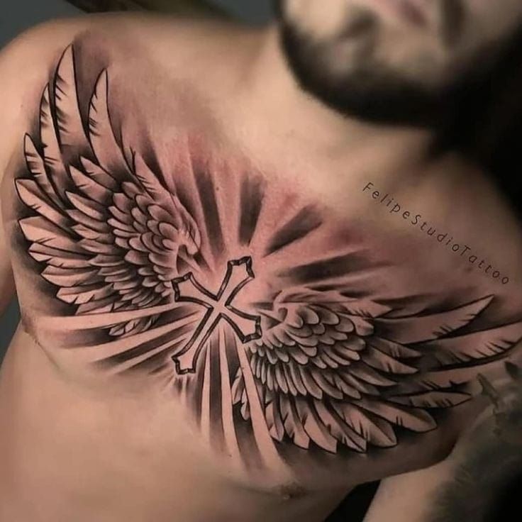 Tatuagem no Peito Masculino