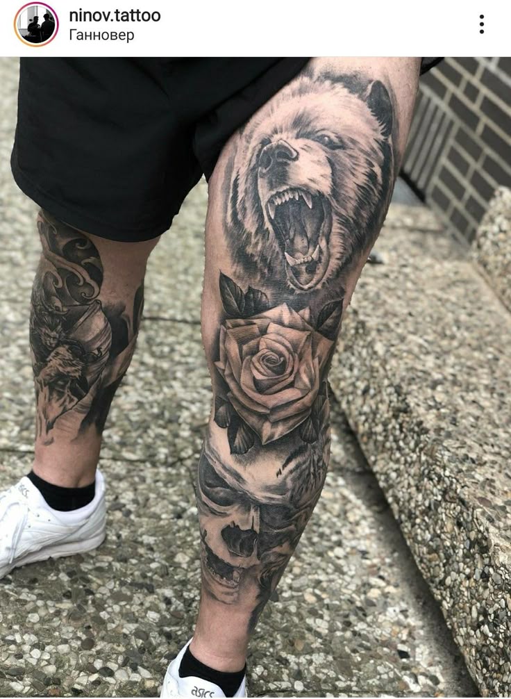 Tatuagem Masculina na Coxa