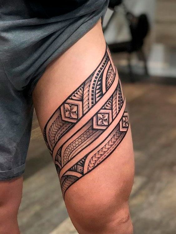 Tatuagem Masculina na Coxa
