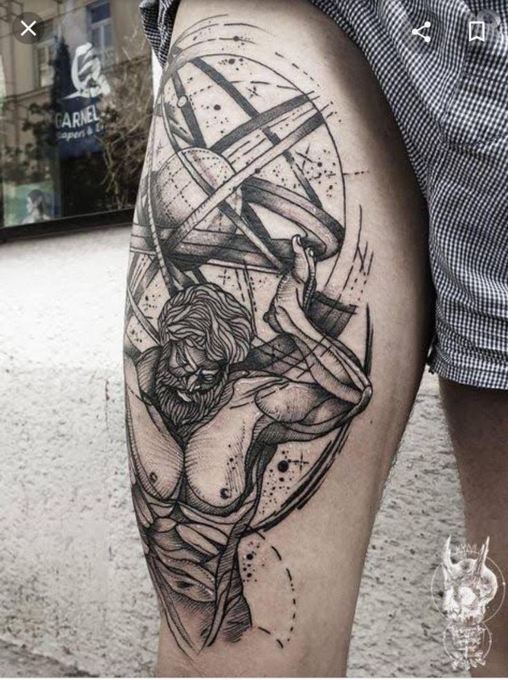 Tatuagem Masculina na Coxa