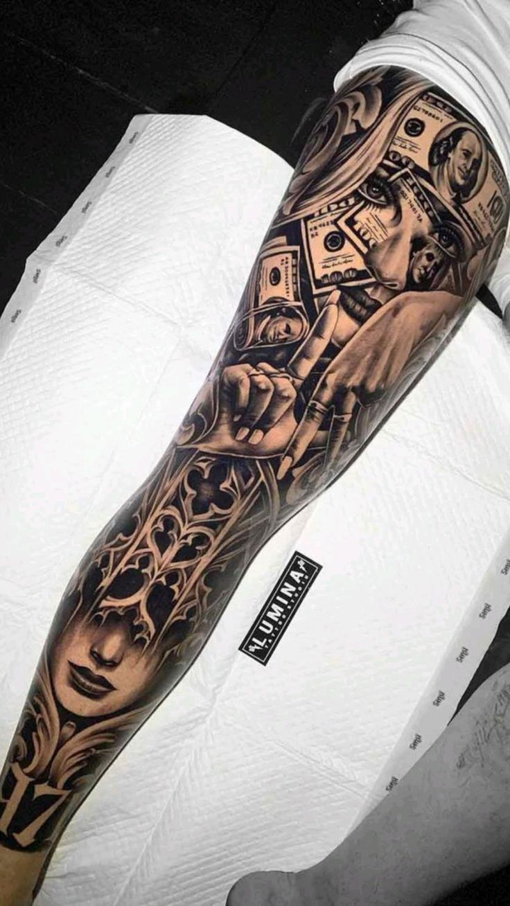 Tatuagem Masculina na Coxa