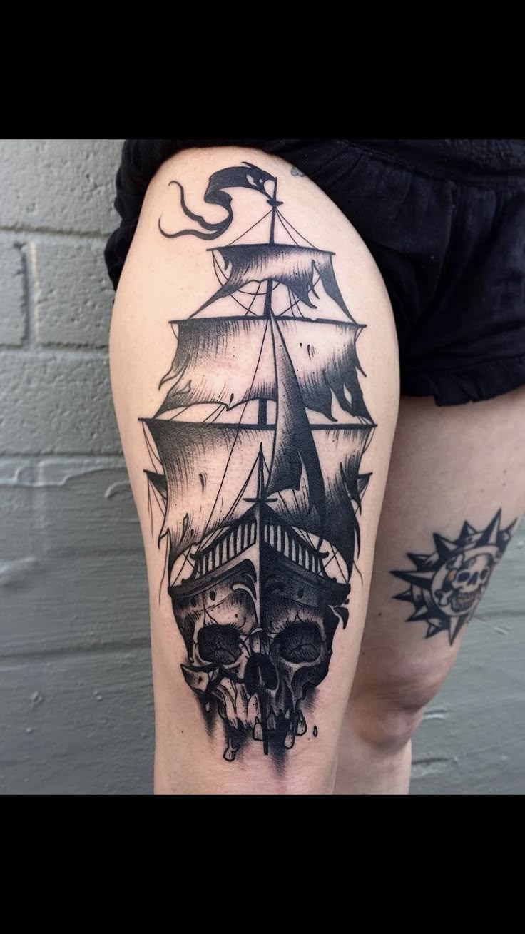 Tatuagem Masculina na Coxa