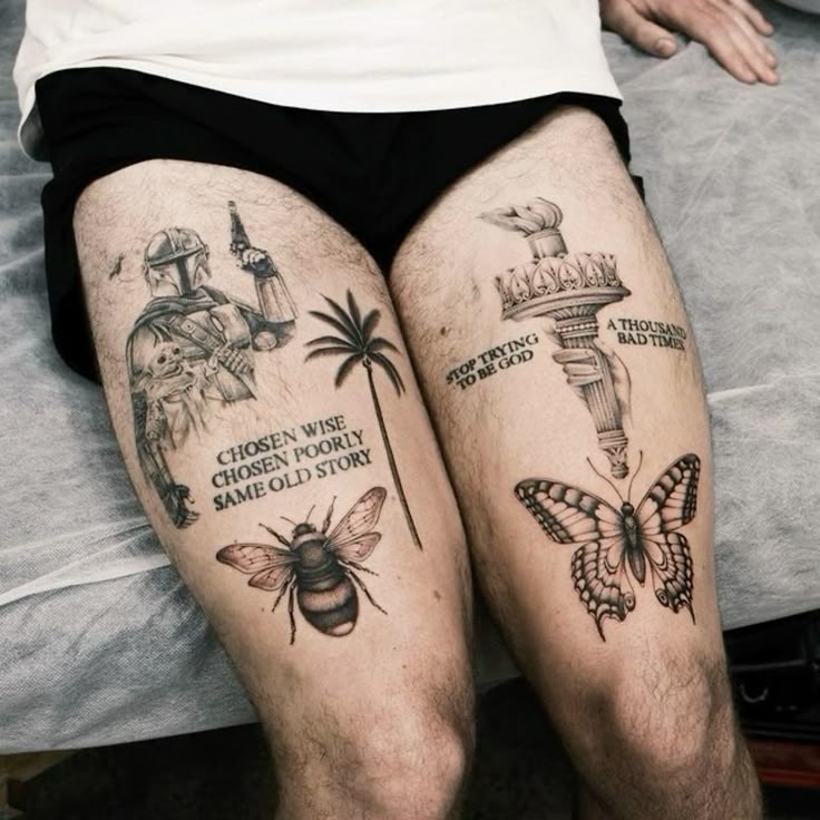 Tatuagem Masculina na Coxa