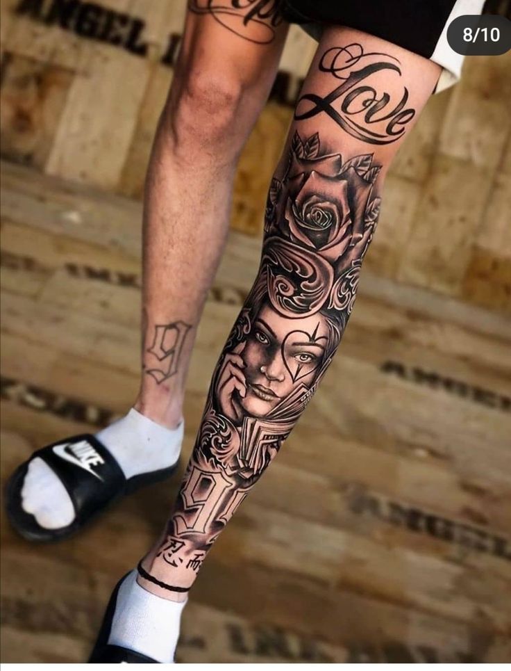 Tatuagem Masculina na Coxa