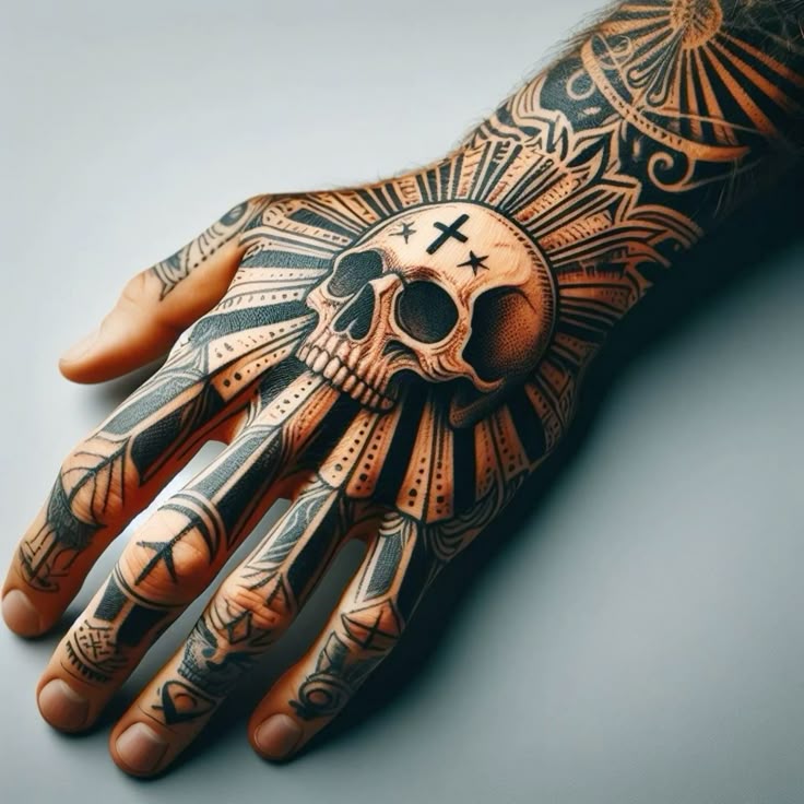 Tatuagem na Mão Masculino
