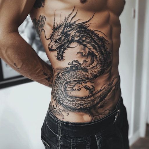 Tatuagem Masculina na Costela