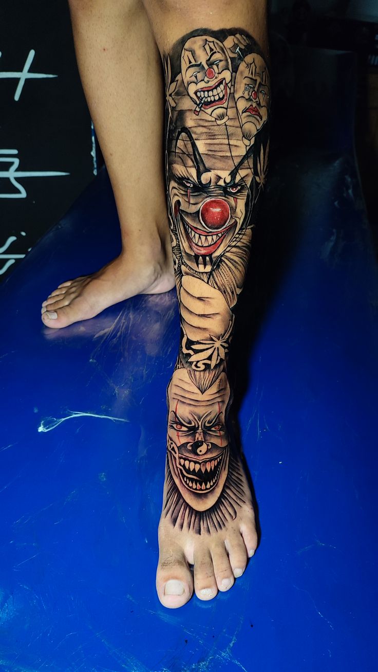 Tatuagem Masculina na Canela