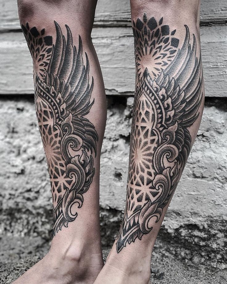 Tatuagem Masculina na Canela