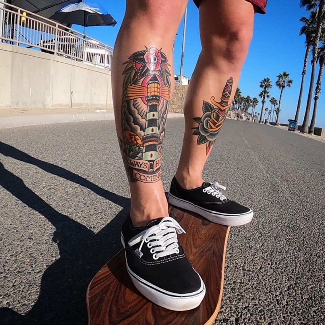 Tatuagem Masculina na Canela