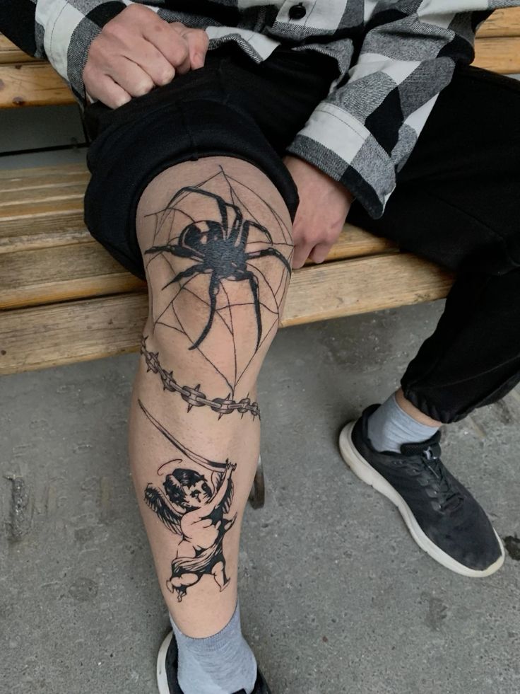 Tatuagem Masculina na Canela