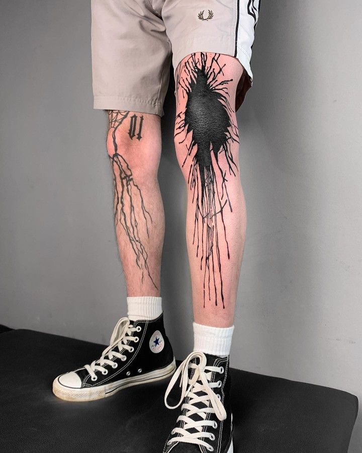 Tatuagem Masculina na Canela