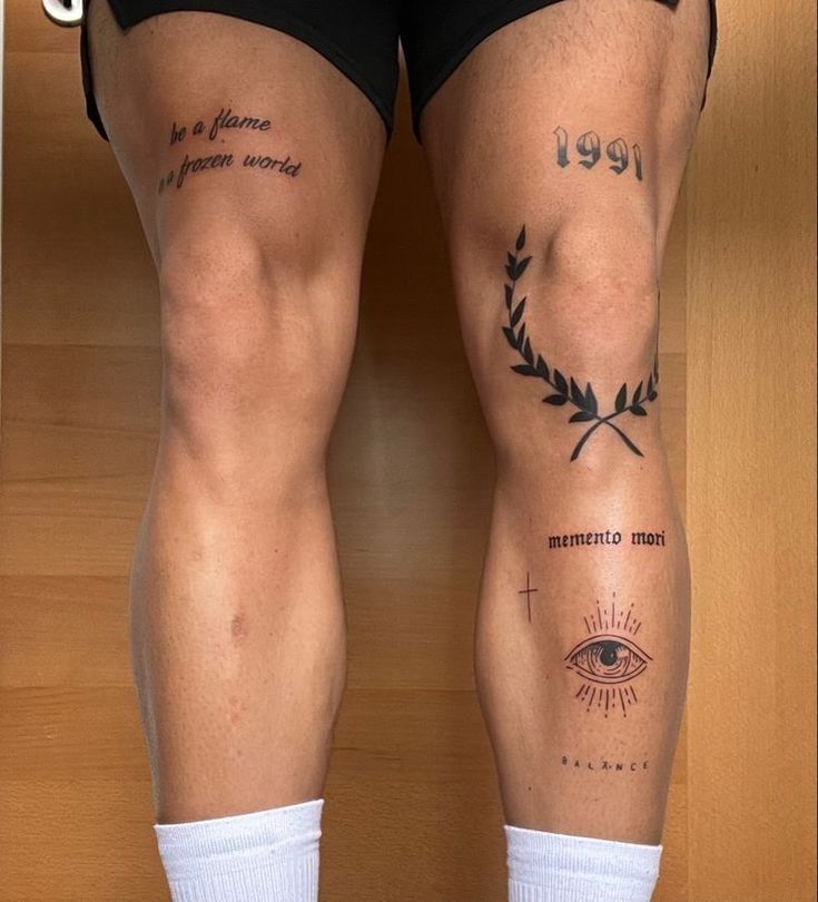 Tatuagem Masculina na Canela